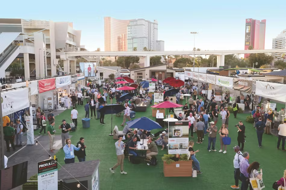 Arial view of Show Village